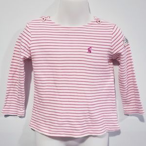 🎉Joules True Pink Stripe Harbour Girls 18-24 mo